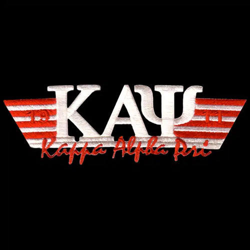 G1100W-KAPPA ALPHA PSI 4 3_4″W Two Tone 3-N-1 White W_Red Emblem W_Heat Seal Backing 215 (Copy)