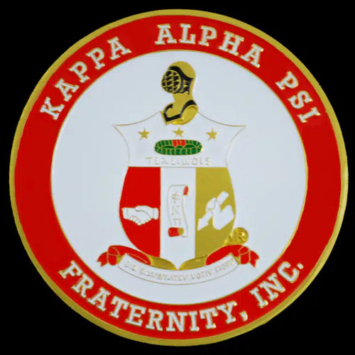 G1345- KAPPA ALPHA PSI 2 3_4 STAMPED CREST CAR EMBLEM 275