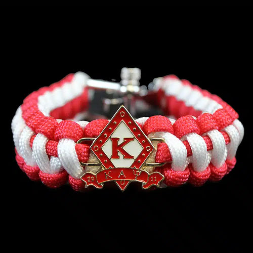G1641-KAPPA ALPHA PSI Paracord Survival Bracelet W_Adjustable Clasp 550