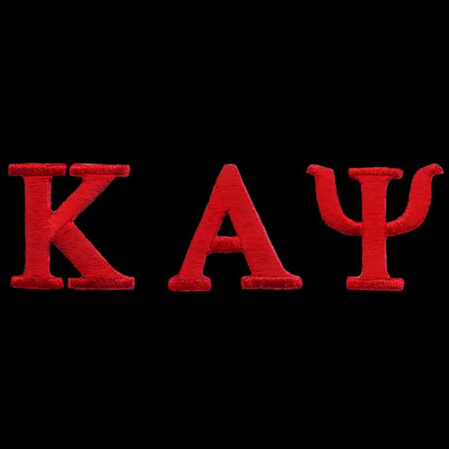 G1711-KAPPA ALPHA PSI Red Letter Sets 1 INCH Emblem W_Heat Seal Backing 200