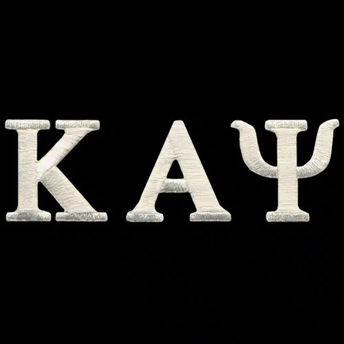 G1712-KAPPA ALPHA PSI WHITE LETTER SETS 1 INCH EMBLEM W_HEAT SEAL BACKING 200