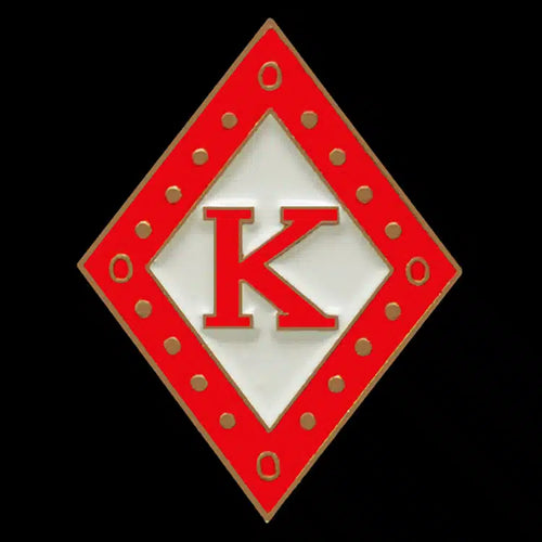 G448-KAPPA ALPHA PSI 1 INCH DIAMOND LAPEN PIN IN RED 150