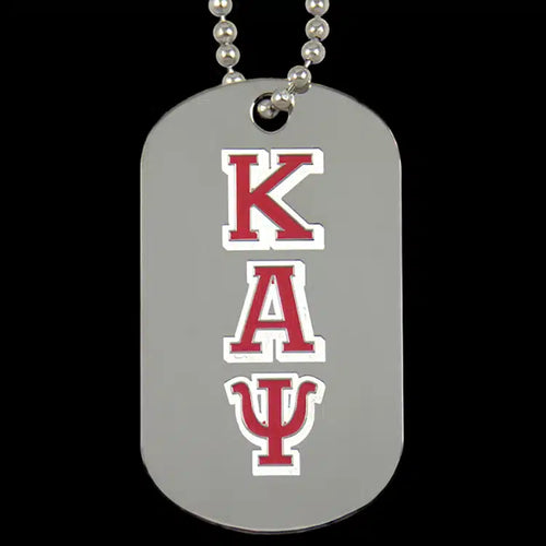G462S_BACK-KAPPA ALPHA PSI Silver Double-Sided Dogtag W_Chain 325