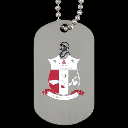 G462S_front-KAPPA ALPHA PSI Silver Double-Sided Dogtag W_Chain 325