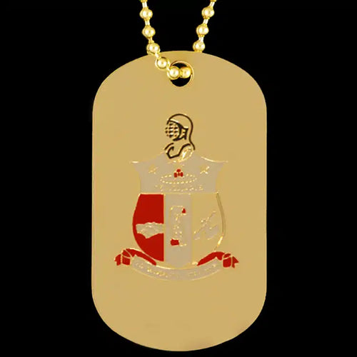 G462_front-KAPPA ALPHA PSI GOLD DOUBLE SIDED DOGTAG W CHAIN