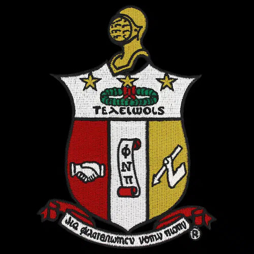 G705-KAPPA ALPHA PSI 5 INCH Shield Emblem W_Heat Seal Backing 325