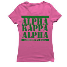 Load image into Gallery viewer, Alpha Kappa Alpha ARMY STACKED T-shirt