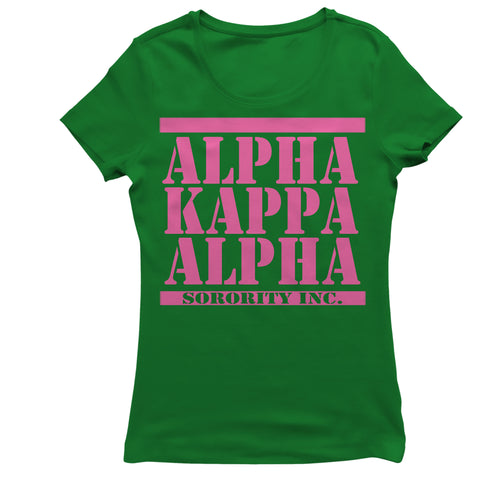 Alpha Kappa Alpha ARMY STACKED T-shirt