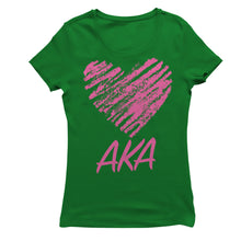 Load image into Gallery viewer, Alpha Kappa Alpha HEART LOVE T-shirt