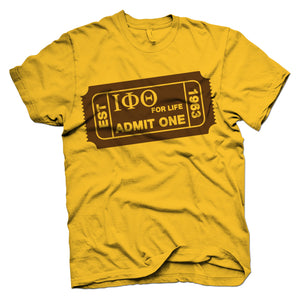 Iota Phi Theta ADMIT ONE T-shirt