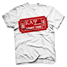 Load image into Gallery viewer, Kappa Alpha Psi ADMIT ONE T-shirt