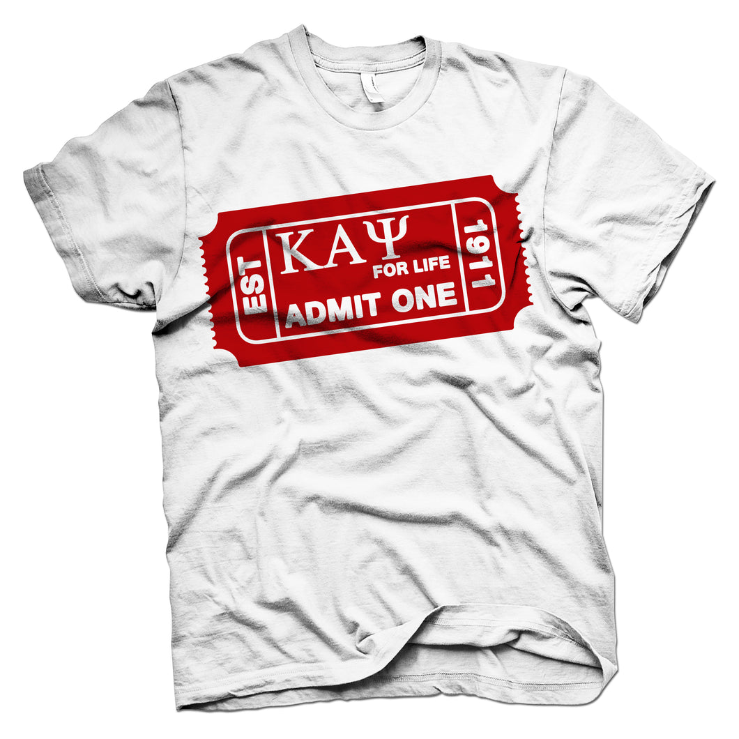 Kappa Alpha Psi ADMIT ONE T-shirt