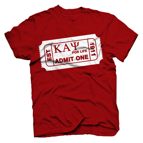 Kappa Alpha Psi Chapter 6 ADMIT ONE T-shirt