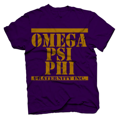 Omega Psi Phi ARMY STACKED T-shirt