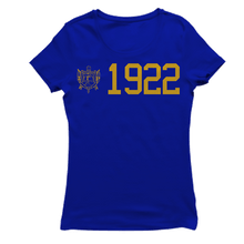 Load image into Gallery viewer, Sigma Gamma Rho CREST YEAR HORIZONTAL T-shirt