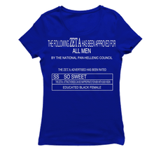 Load image into Gallery viewer, Zeta Phi Beta RATED T-shirt