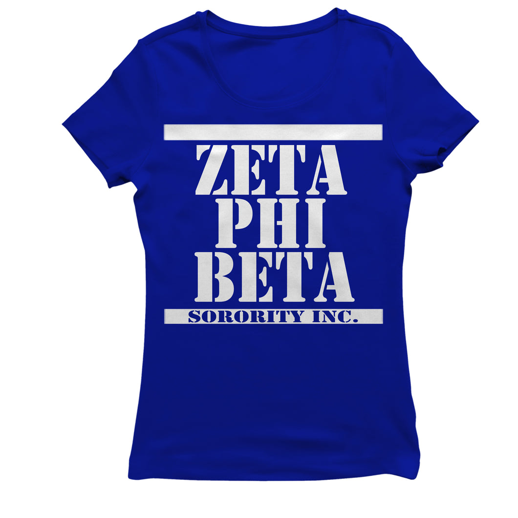 Zeta Phi Beta ARMY STACKED T-shirt
