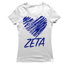 Load image into Gallery viewer, Zeta Phi Beta HEART LOVE T-shirt