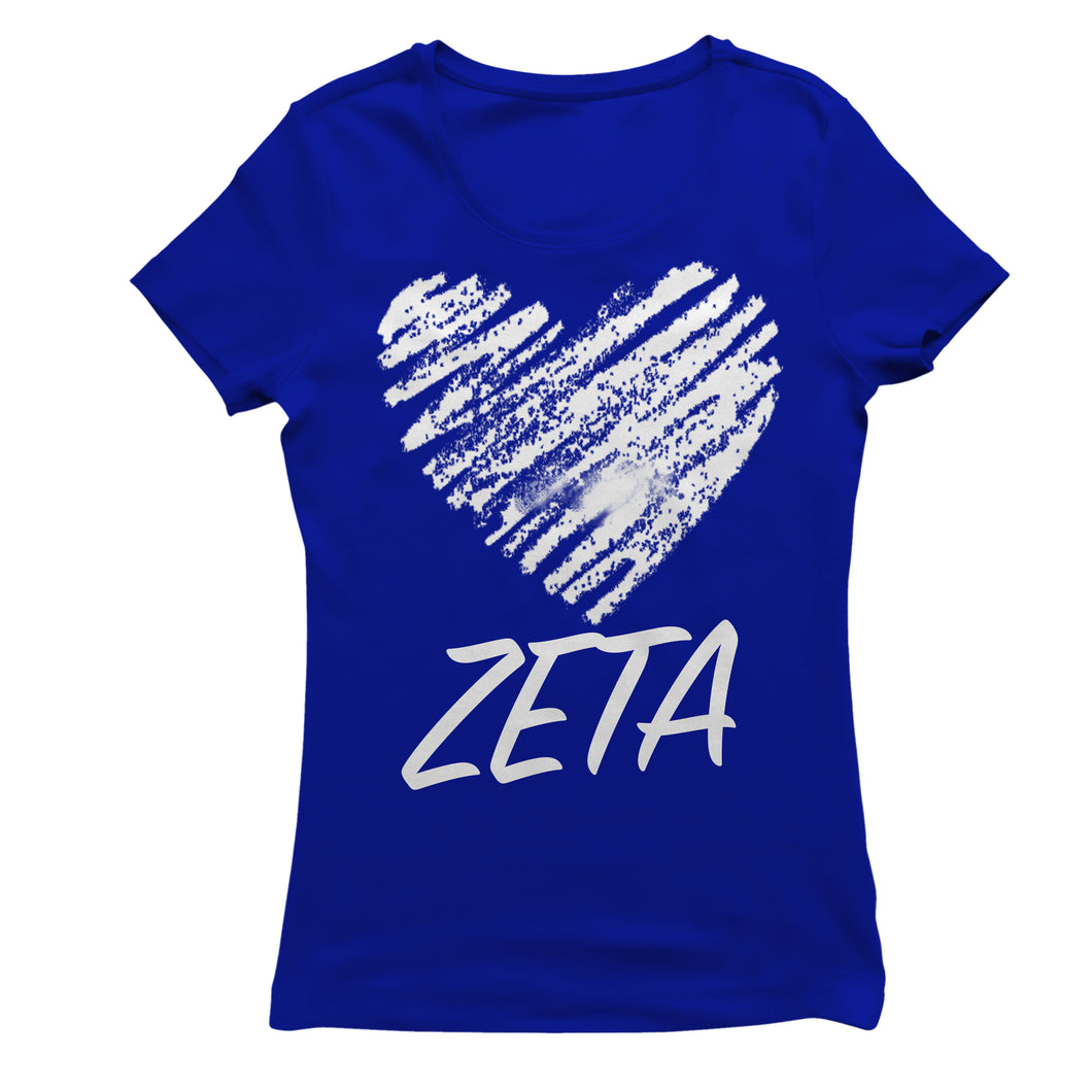 Zeta Phi Beta HEART LOVE T-shirt